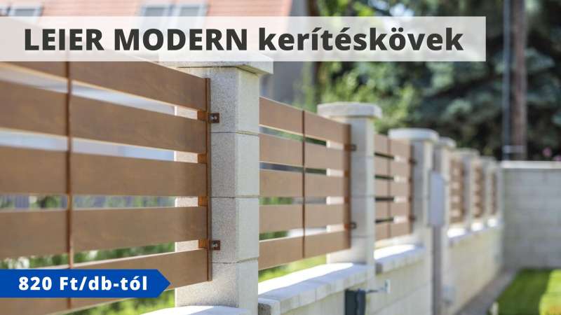 Leier modern kerítéskövek azonnal, telepi készletről!